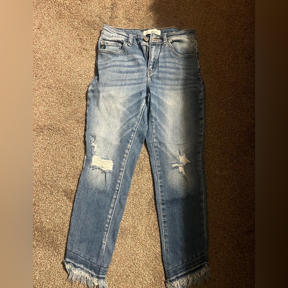 Stylish Distressed Blue Jeans